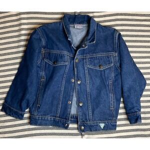 Vintage Guess Kids Denim Jacket Blue Jean Classic Style  Size 6Y 100%Cotton